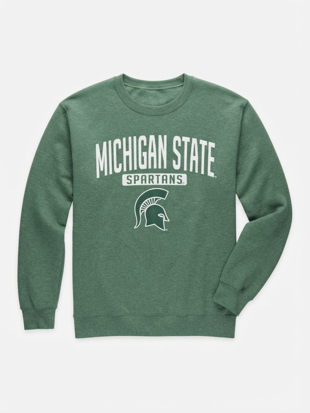 Gildan Green Michigan State Spartans Crewneck Sweatshirt size small